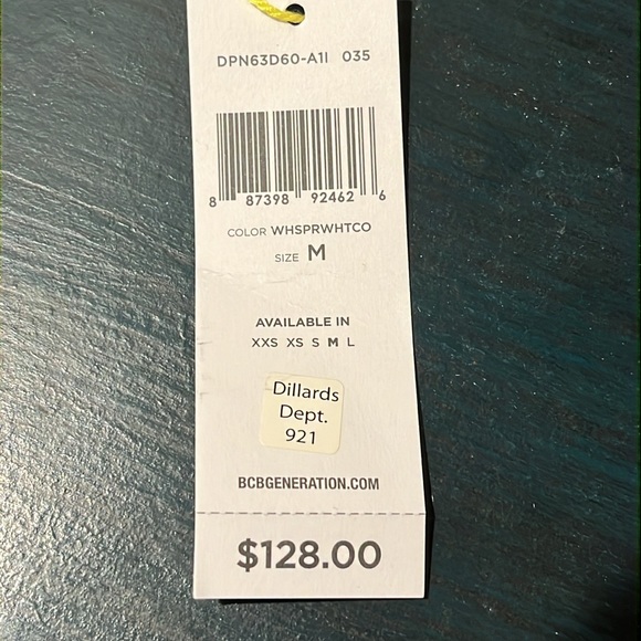 BCBGeneration Sheer, Flowing White Sleeveless Dress with Lining - Picture 13 of 13